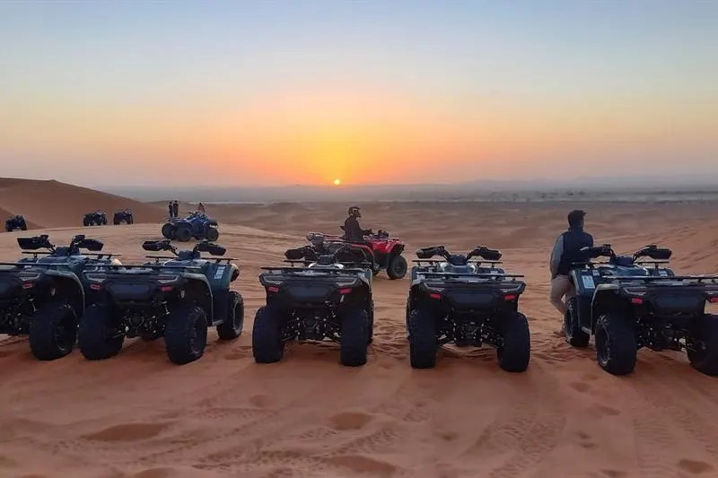 Quad all'alba a Merzouga
